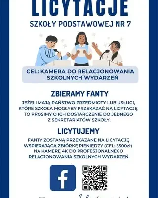 Szkoła Podstawowa nr 7 w Oleśnicy organizuje licytacje na kamerę 4K
