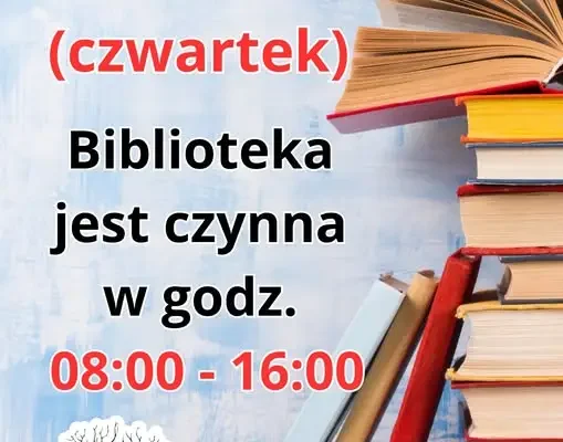 Gminna Biblioteka Publiczna w Dobroszycach zmienia godziny pracy 1 października