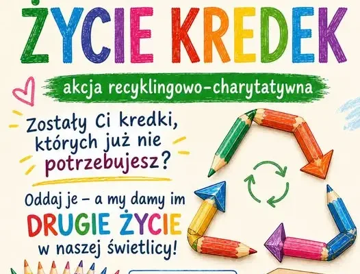 Szkolne Koło Wolontariatu zaprasza do akcji „Drugie życie kredek”