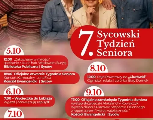 7. Sycowski Tydzień Seniora – harmonogram i zapisy na wycieczkę oraz warsztaty