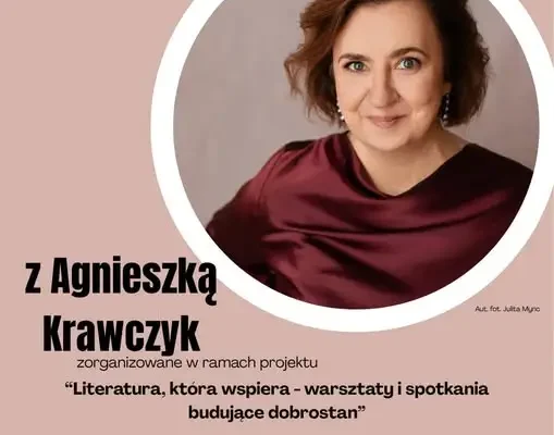 Spotkanie autorskie z Agnieszką Krawczyk w bibliotece w Bierutowie