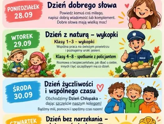 Tydzień Szczęścia w Zespole Szkół w Dębnie – wspólne świętowanie i dobre słowa