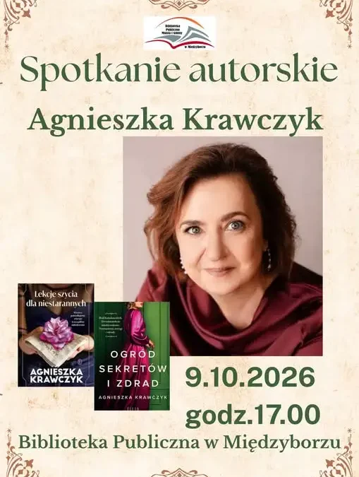 Spotkanie autorskie z Agnieszką Krawczyk w Międzyborzu