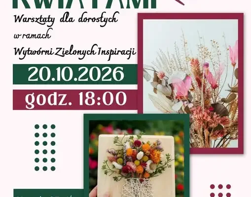 Warsztaty dla dorosłych w Dobroszycach – wazon z suszonymi kwiatami