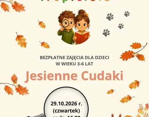 Biblioteczni Tropiciele zapraszają na jesienne warsztaty „Jesienne Cudaki”