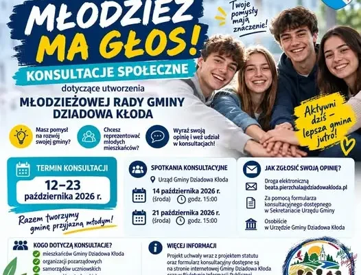 Gmina Dziadowa Kłoda tworzy Młodzieżową Radę Gminy – ruszają konsultacje