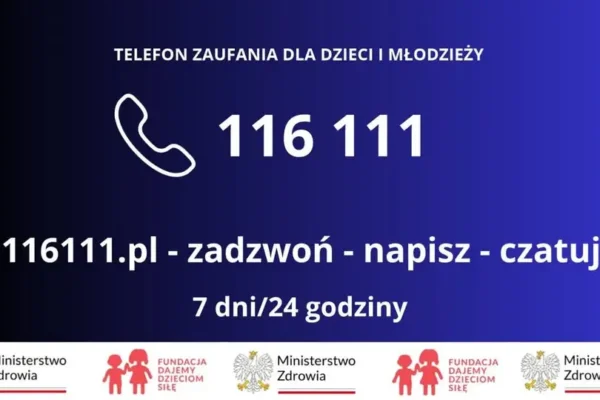 Telefon zaufania 116 111 – wsparcie dla dzieci i młodzieży przez całą dobę