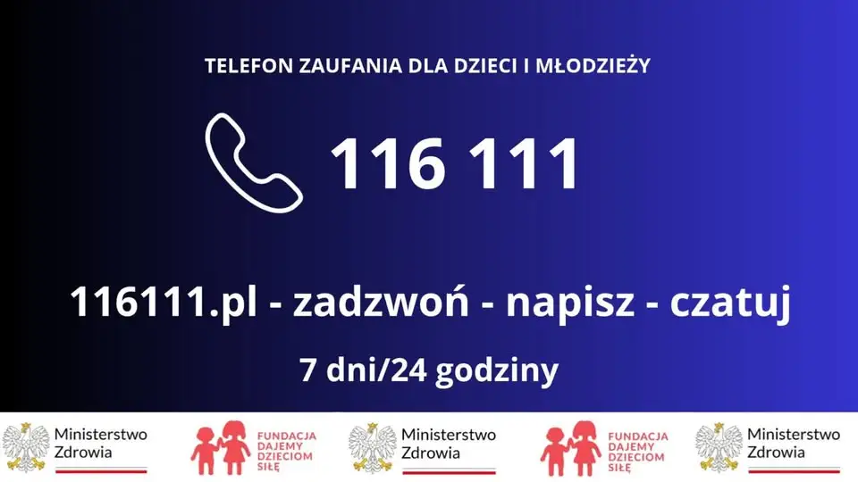 Telefon zaufania 116 111 – wsparcie dla dzieci i młodzieży przez całą dobę