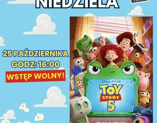 Bajkowa niedziela w kinie GCK – bezpłatny pokaz „Toy Story 5”