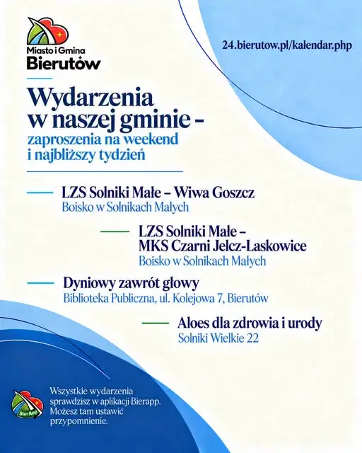 Weekend i nadchodzący tydzień w gminie Bierutów – sprawdź, co się będzie działo