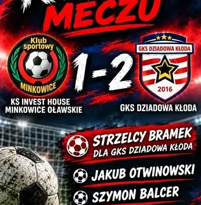 GKS Dziadowa Kłoda wywozi trzy punkty z Minkowic Oławskich