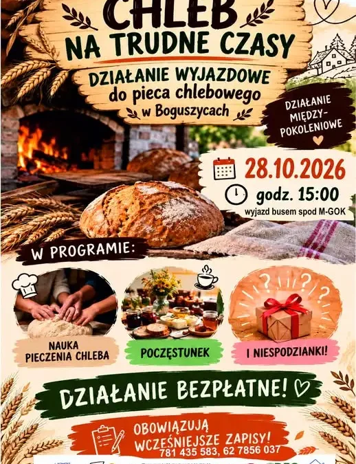 Międzybórz: międzypokoleniowe pieczenie chleba w Boguszycach