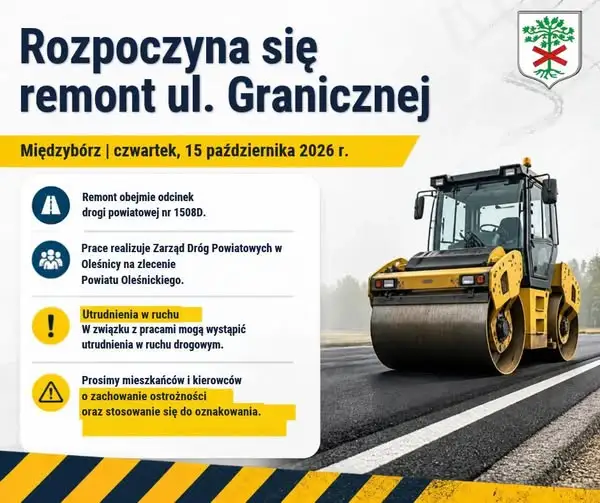 Remont ul. Granicznej w Międzyborzu – utrudnienia do końca października