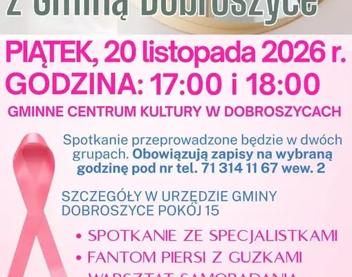 Bezpłatne warsztaty samobadania piersi w Dobroszycach – zapisz się już dziś