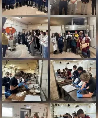 Klasa 8b piekła i reklamowała własne wypieki w piekarni w Międzyborzu