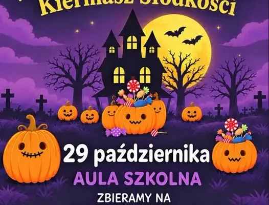 Halloweenowy Kiermasz Słodkości – 29 października w szkolnej auli