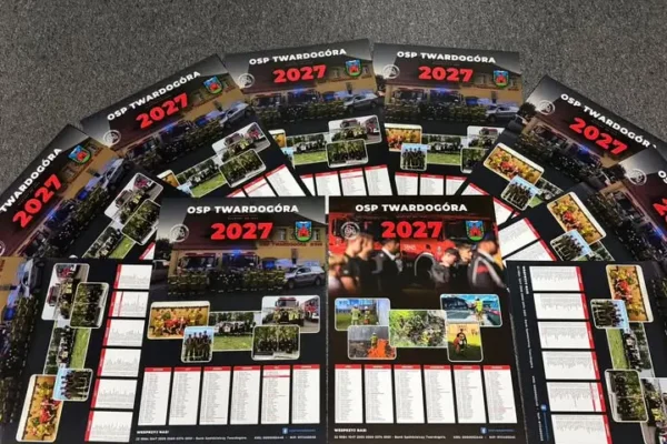 Kalendarz OSP Twardogóra 2027 – odbiór w remizie w każdy piątek