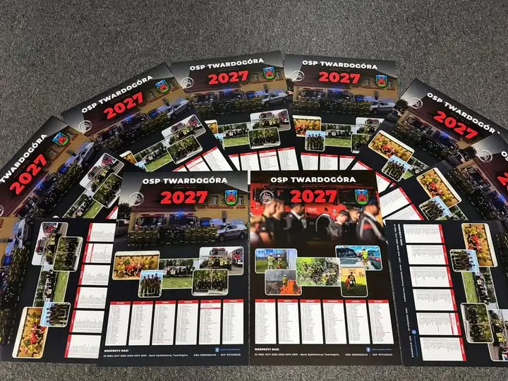 Kalendarz OSP Twardogóra 2027 – odbiór w remizie w każdy piątek