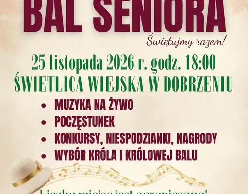 Gminny Bal Seniora w Dobroszycach – zapisy ruszają już jutro