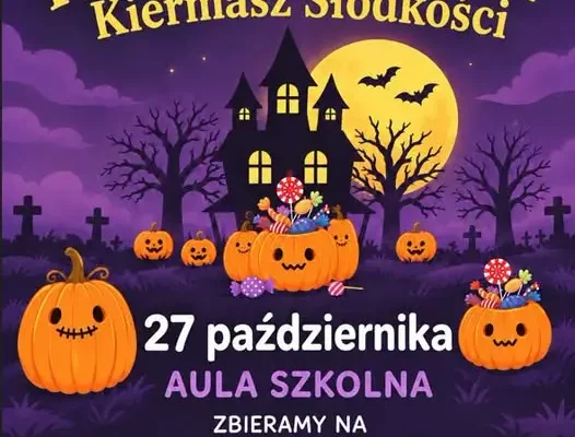 Halloweenowy Kiermasz Słodkości w szkole – 27 października wspieramy Fundację „Na Ratunek Dzieciom”