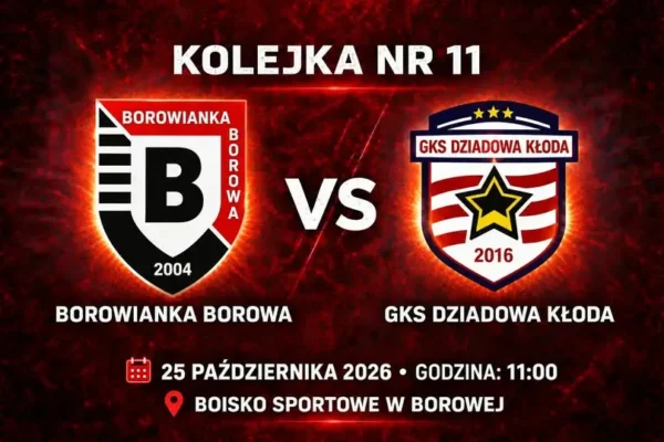Hit 11. kolejki w Borowej – GKS Dziadowa Kłoda walczy o czoło tabeli